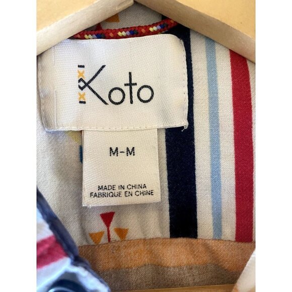 Koto Western Aztec Retro Vintage Long Sleeve Cowboy Button Down Size Medium - Picture 7 of 9